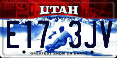 UT license plate E173JV