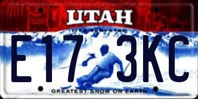 UT license plate E173KC