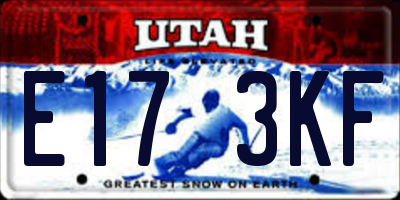 UT license plate E173KF