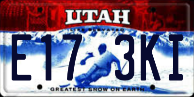 UT license plate E173KI