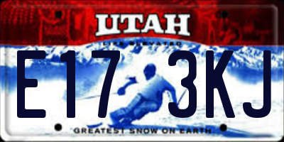 UT license plate E173KJ