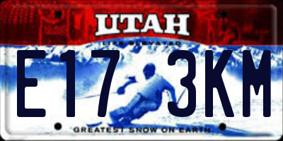 UT license plate E173KM