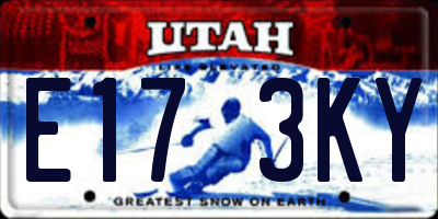 UT license plate E173KY