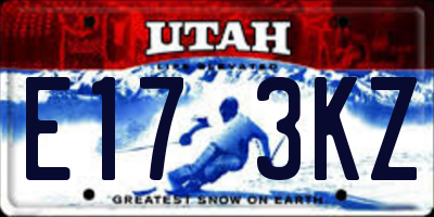 UT license plate E173KZ
