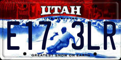 UT license plate E173LR