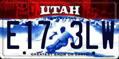 UT license plate E173LW