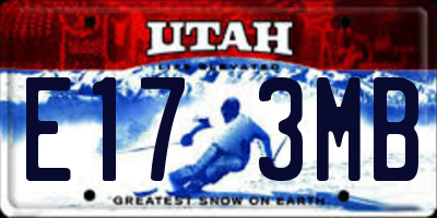 UT license plate E173MB