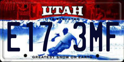 UT license plate E173MF