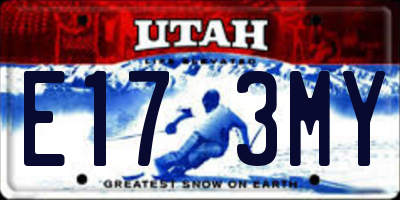 UT license plate E173MY