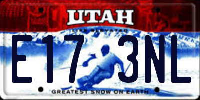 UT license plate E173NL