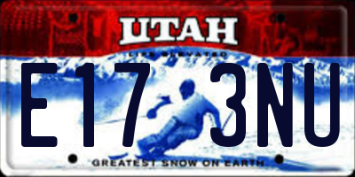 UT license plate E173NU