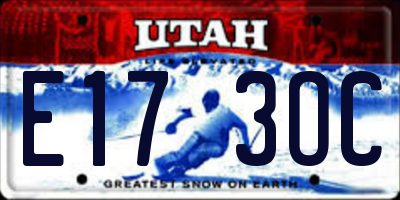 UT license plate E173OC