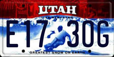 UT license plate E173OG