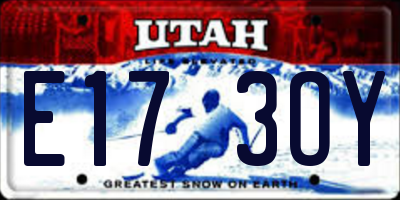 UT license plate E173OY