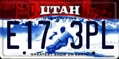 UT license plate E173PL