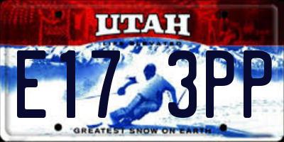UT license plate E173PP