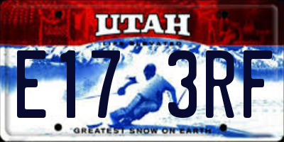 UT license plate E173RF