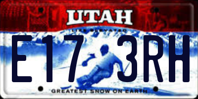 UT license plate E173RH