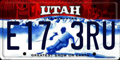 UT license plate E173RU