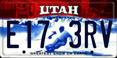 UT license plate E173RV