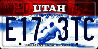 UT license plate E173TC