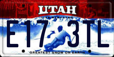 UT license plate E173TL