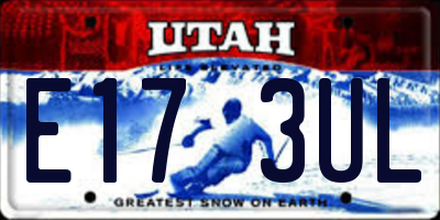 UT license plate E173UL