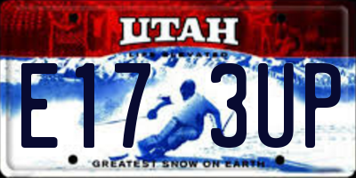 UT license plate E173UP