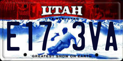 UT license plate E173VA