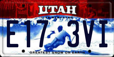 UT license plate E173VI