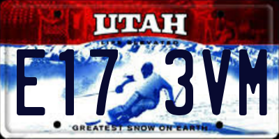 UT license plate E173VM