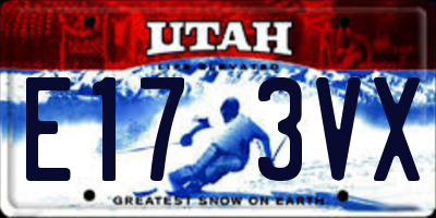 UT license plate E173VX