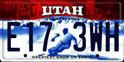UT license plate E173WH