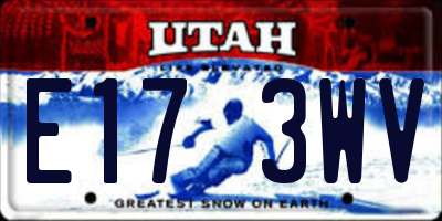 UT license plate E173WV