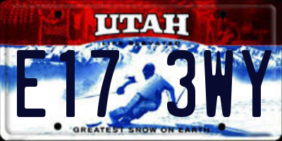 UT license plate E173WY