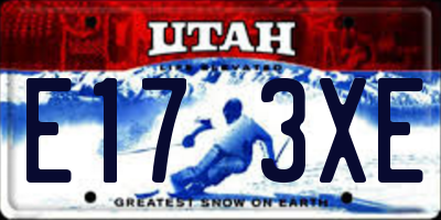 UT license plate E173XE