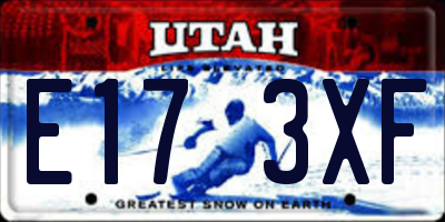 UT license plate E173XF