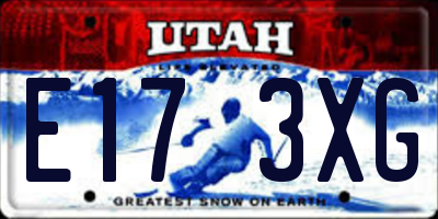 UT license plate E173XG