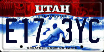 UT license plate E173YC