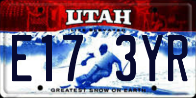 UT license plate E173YR