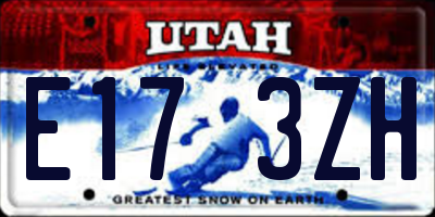 UT license plate E173ZH