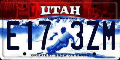 UT license plate E173ZM