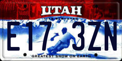 UT license plate E173ZN