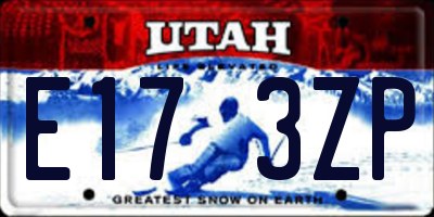 UT license plate E173ZP
