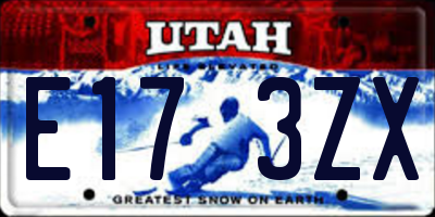UT license plate E173ZX