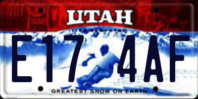 UT license plate E174AF
