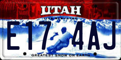 UT license plate E174AJ