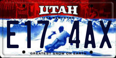 UT license plate E174AX