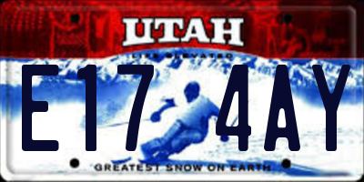 UT license plate E174AY