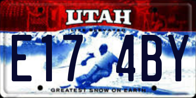 UT license plate E174BY